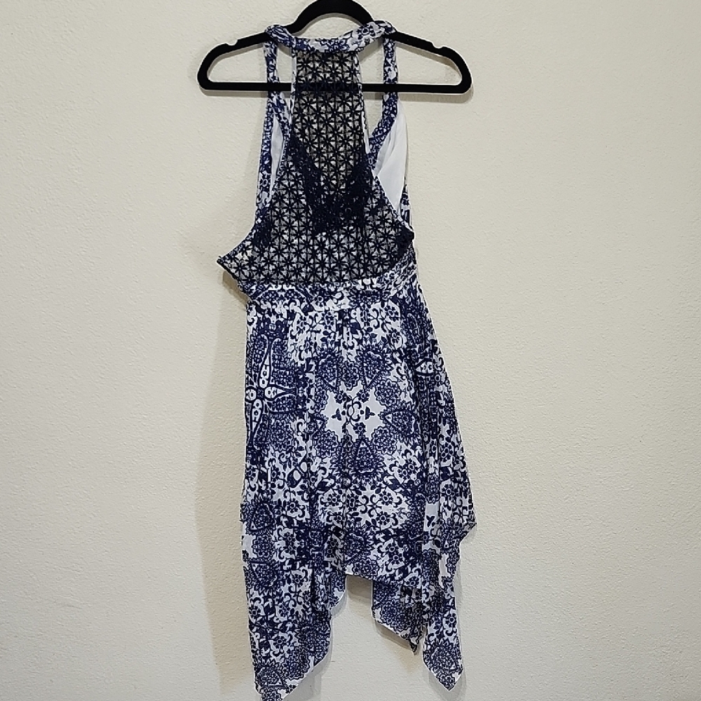 Guess Blue and White High Low Dress - Picture 7 of 11